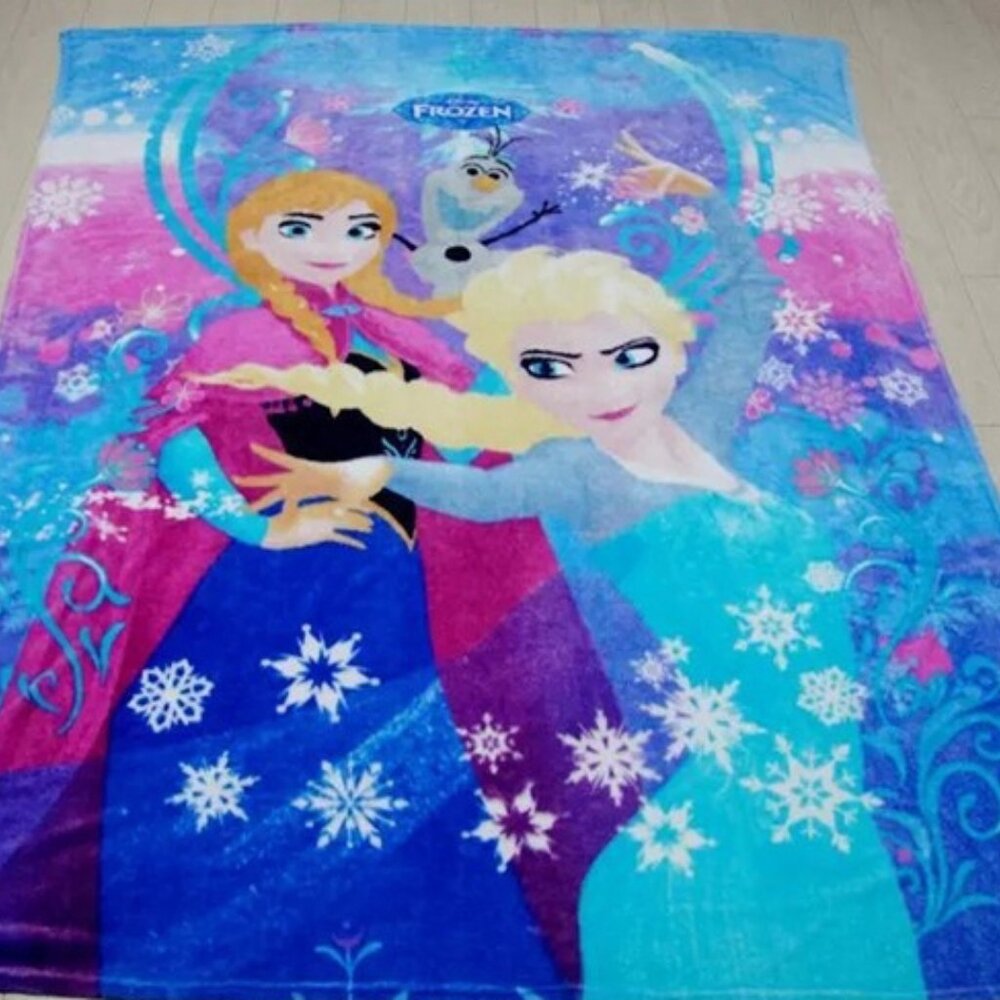 New Frozen Elsa Anna Olaf King Size Fleece Blanket